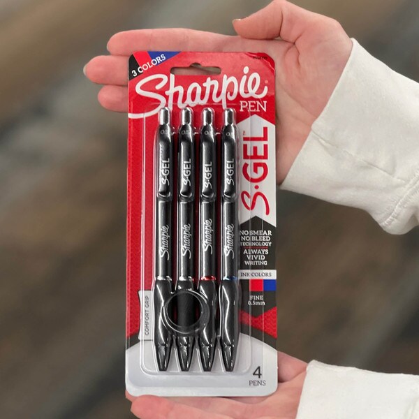 Sharpie S-Gel Pen .5mm 3 Color 4Pk